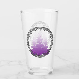 Rood-violet groenblijvende kerstbomen glas