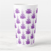 Rood-violet groenblijvende kerstbomen latte mok (Voorkant)