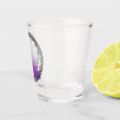 Rood-violet groenblijvende kerstbomen shot glas (Rechts)