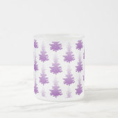 Rood-violet groenblijvende kerstboom matglas koffiemok (Center)