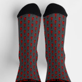  rood vioolpatroon sokken (Top)