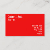 Rood Visitekaartje (Achterkant)