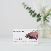 Rood Visitekaartje met rooster (Staand voorkant)