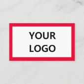 Rood Visitekaartje met uw Logo Custom Colors (Voorkant)