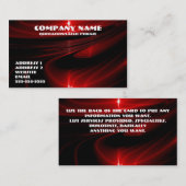 Rood visitekaartje voor grafische kaart (Voorkant / Achterkant)