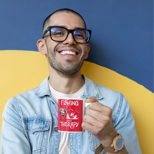 Rood Vist is mijn Mok met koffie op de wieg