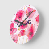 Rood Vlaanderen Poppy Flower Pattern Dank u Ronde Klok (Hoek)