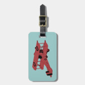 rood  vlak bagagelabel (Voorkant verticaal)