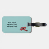 rood  vlak bagagelabel (Achterkant horizontaal)