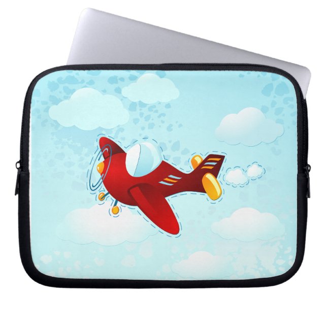 Rood  vlak, laptophoes laptop sleeve (Voorkant)