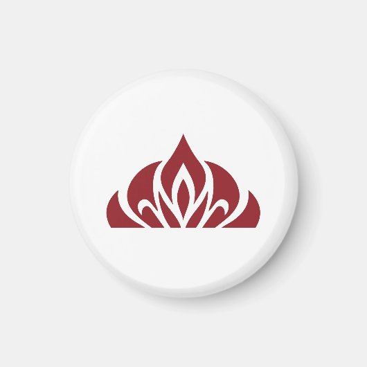 rood vlam logo op magneet (Voorkant)