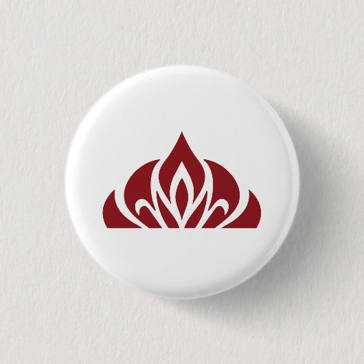 rood vlamlogo op knop ronde button 3,2 cm (Voorkant)