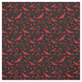 Rood vleermuispatroon stof (Swatch)