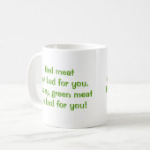 Rood vlees is niet slecht voor jou koffiemok (Voorkant links)