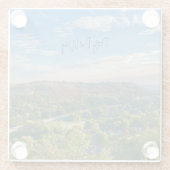 rood vleugelglas Onderzetter Glazen Onderzetter (Achterkant)