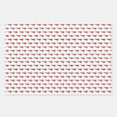 Rood vliegendag — Papier voor het oppakken van roo Inpakpapier Vel (Voorkant 3)