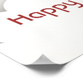 Rood vliegtuig Birthday Poster (Hoek)