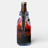 Rood Vliegtuig - klein, maar bruin Flesjeskoeler (Fles Achterkant)