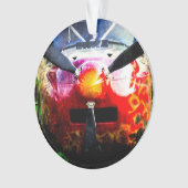 Rood Vliegtuig - klein, maar bruin Ornament (voorkant)