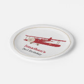  rood vliegtuigpapier Borden Papieren Bordje (Gekanteld)