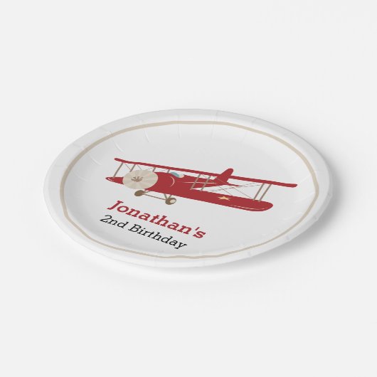  rood vliegtuigpapier Borden Papieren Bordje (Gekanteld)