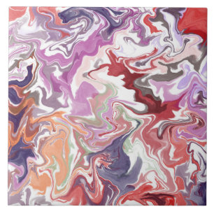 Rood vloeibaar acryl tegeltje