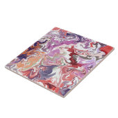 Rood vloeibaar acryl tegeltje (Zijkant)