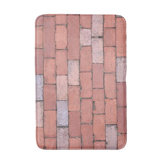 Rood vloerpatroon Rick grappig Badmat (Voorkant Verticaal)