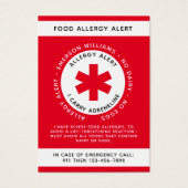 Rood voedsel Alert Kaart (Voorkant)