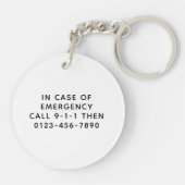 Rood voedsel Alert Sleutelhanger (Achterkant)