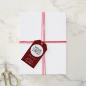 Rood Voeg je Logo toe met aangepaste tekstpromotie Cadeaulabel (Met Touw)