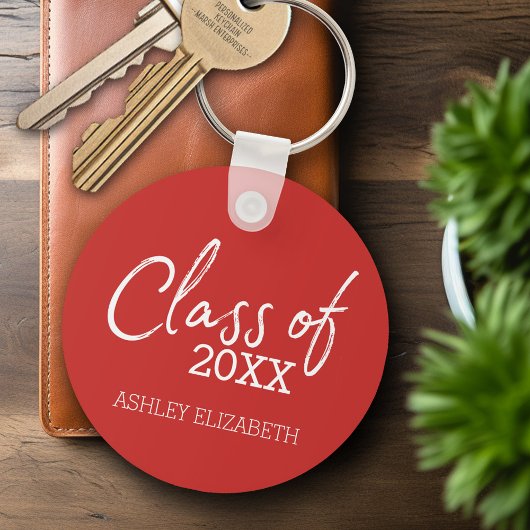 Rood - VOEG UW GEDRAGSVERLENEN JAAR TOE Sleutelhanger