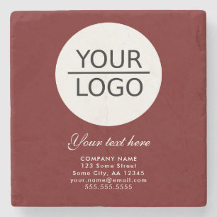 Rood Voeg uw Logo Custom Text Promotion toe Stenen Onderzetter