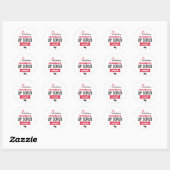 Rood Voeg uw Logo Lip Scrub Sample Product toe Ronde Sticker (Vel)