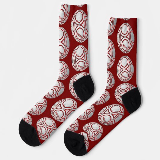 Rood Voetbal Football Gekke Sokken (Links)