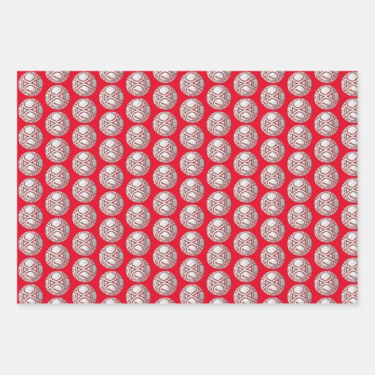 Rood Voetbal inpakpapier (Voorkant 3)