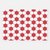 Rood Voetbal patroon Wrapping Paper (Voorkant 3)