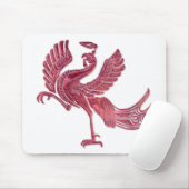 Rood vogelglas muismat (Met muis)