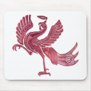 Rood vogelglas muismat