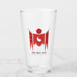 Rood vol Logo-pint glas