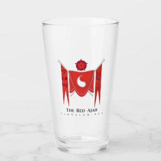 Rood vol Logo-pint glas