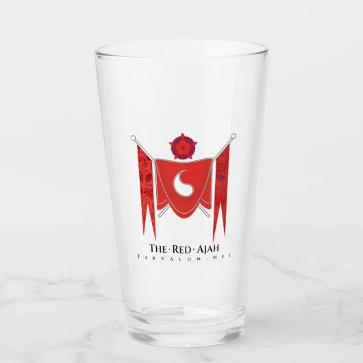 Rood vol Logo-pint glas (Voorkant)
