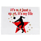 ROOD VOLLEYBAL IS MIJN LEVENSSTIJL GROOT CADEAUZAKJE (Achterkant)