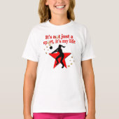 ROOD VOLLEYBAL IS MIJN LEVENSSTIJL T-SHIRT (Voorkant)