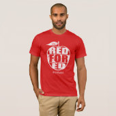 Rood voor Ed #redfored Teachers Protest T-shirt (Voorkant volledig)