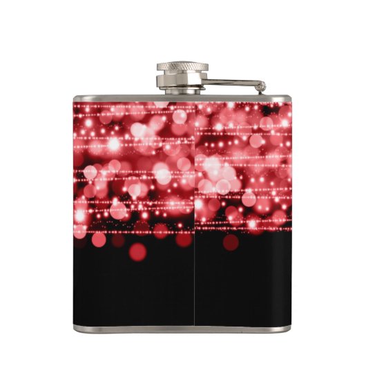 Rood voor huwelijksfeest heupfles (Achterkant)