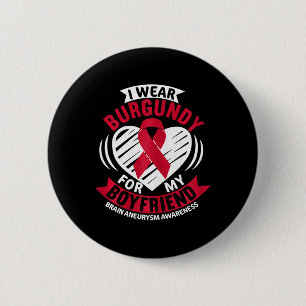 Rood voor vriendje hersenen aneurysma bewustzijn g ronde button 5,7 cm