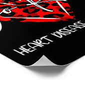 Rood voor vrouwen Hartziekte Bewustzijn Maand Leop Poster (Hoek)