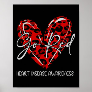 Rood voor vrouwen - maand van bewustwording van ha poster