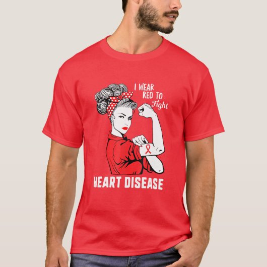 Rood voor Womens - Warmteziekte Bewustmaking Maand T-shirt (Voorkant)